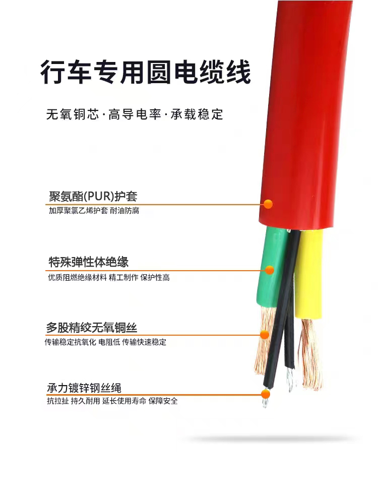上海艾普达电缆行车起重机圆电缆