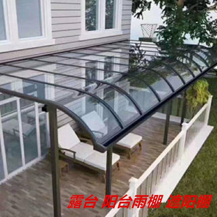 销售北京雨棚定做铝合金遮阳棚房山透明耐力板雨棚定制