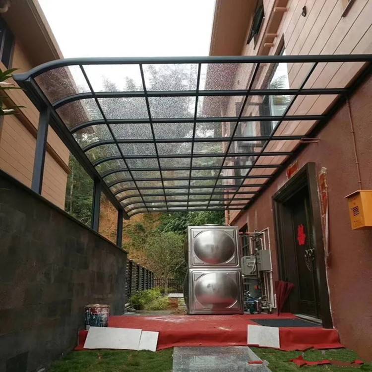供应北京海淀雨棚定做 户外设备遮阳挡雨棚定做安装 露台门口耐力板雨篷