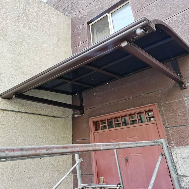 众扬伟业遮阳挡雨耐力板铝合金户外屋檐阳台雨棚yp-0532定制上门施工