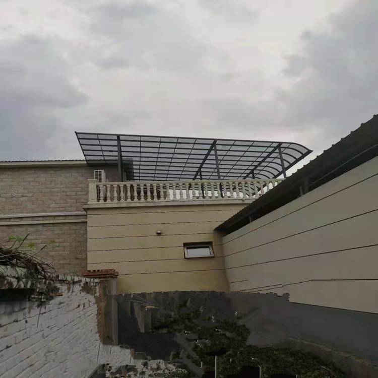 众扬伟业遮阳挡雨耐力板铝合金户外屋檐阳台雨棚yp-0532定制上门施工