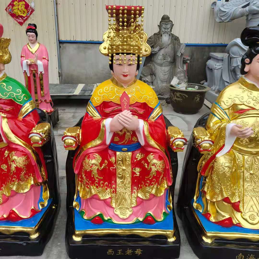 十二老母树脂材质佛像制作厂 普贤老母神像 娲皇娘娘神像