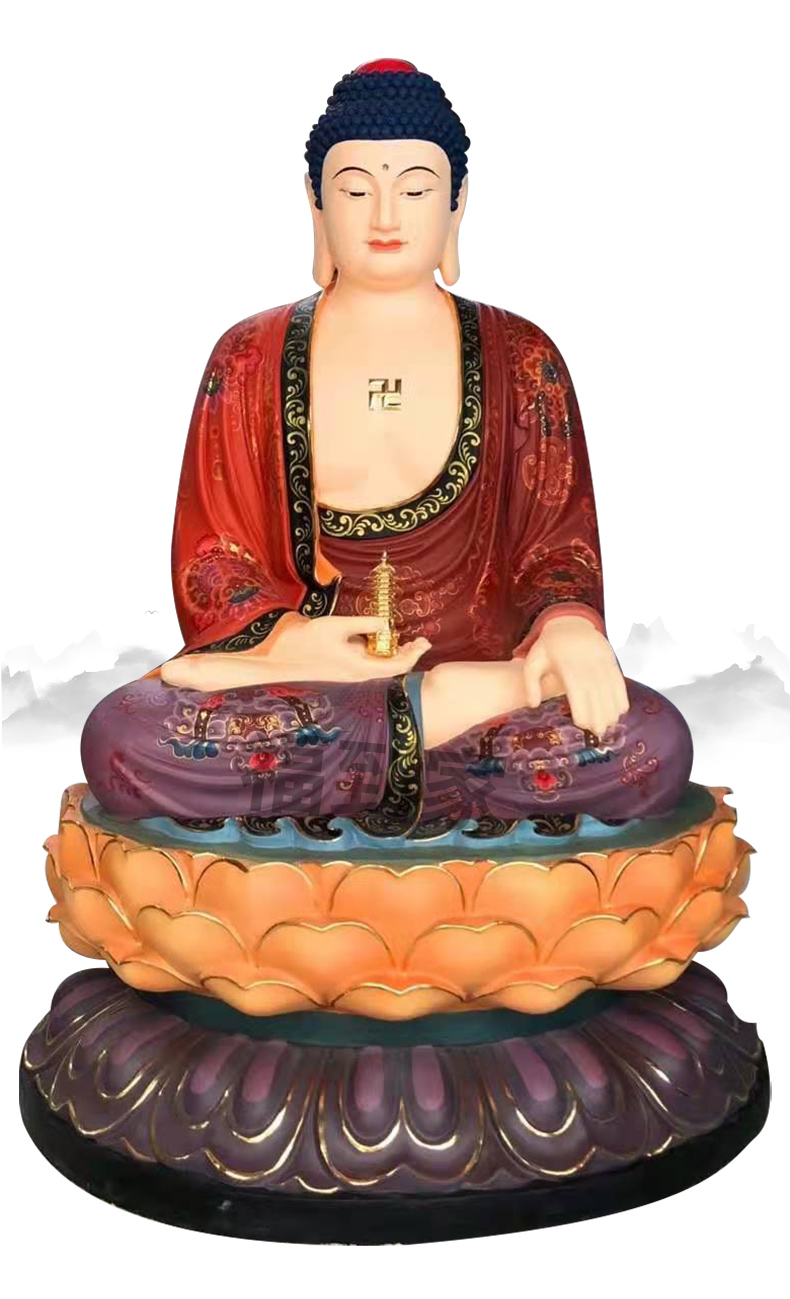 释迦牟尼佛佛像 地藏菩萨佛像 树脂彩绘观音大士神像 婆娑三圣佛像制作厂