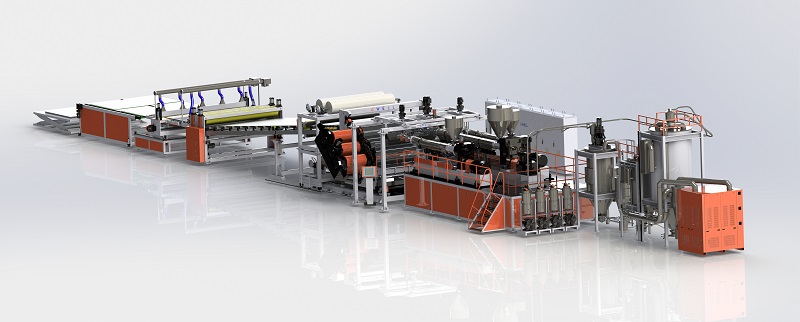 金韦尔机械PMMA卫浴板材生产线