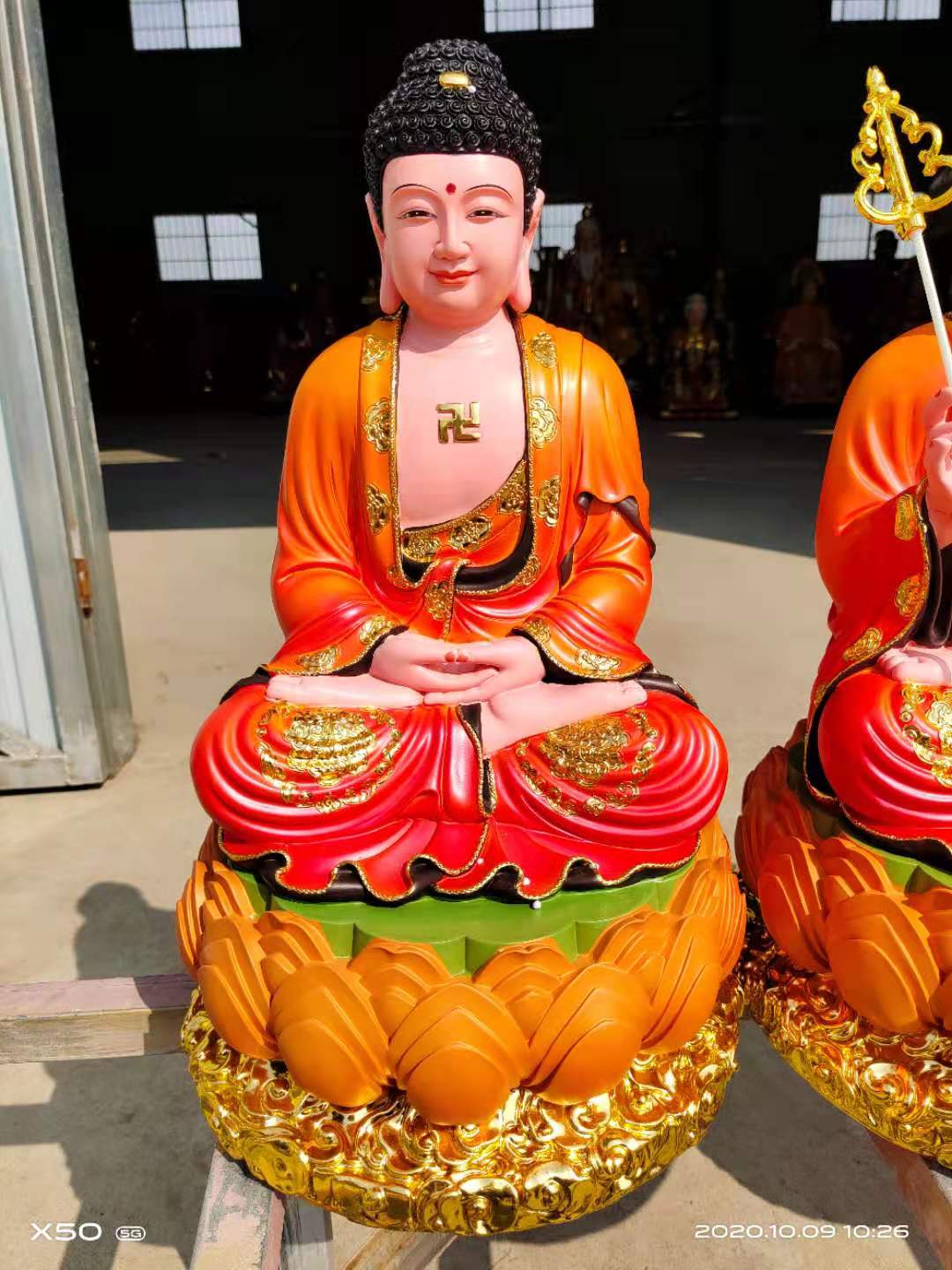 玻璃钢彩绘婆娑三圣佛像介绍 地藏菩萨佛像 弥勒笑佛佛像