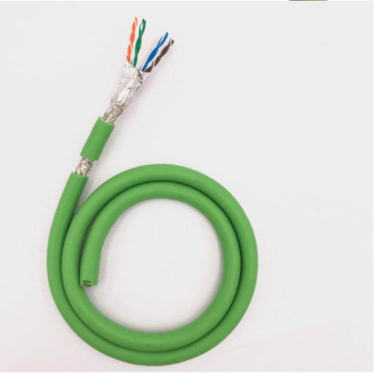 高柔性双绞屏蔽电缆工业 六类屏蔽网线PUR柔性拖链网线CAT6A