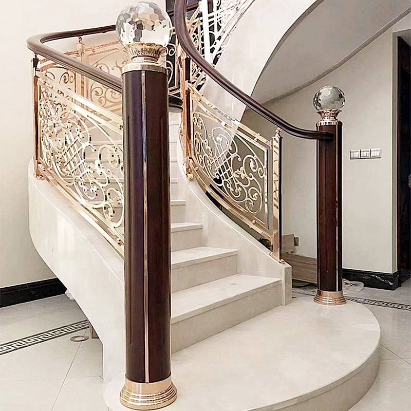 合 肥 纯铜扶手生产商 订制看起来赏心悦目的铜板雕刻楼梯