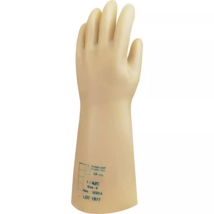 代尔塔207002**乳胶7.5kv电力直袖绝缘手套