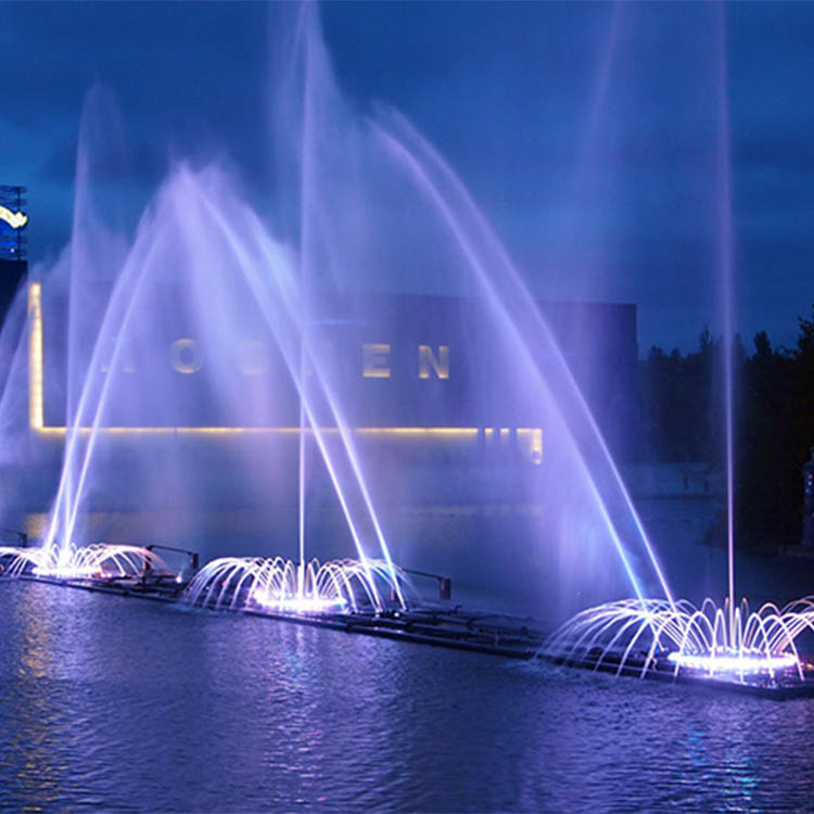 大型喷泉水景厂家,不锈钢彩色音乐喷泉定制