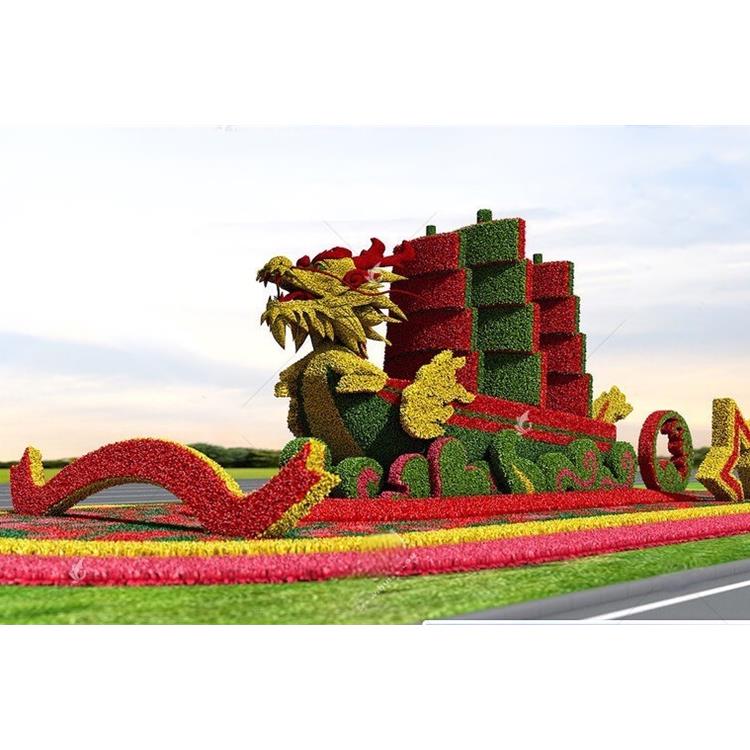 泗洪县2024仿真春节绿雕 新年绿雕 造型多样