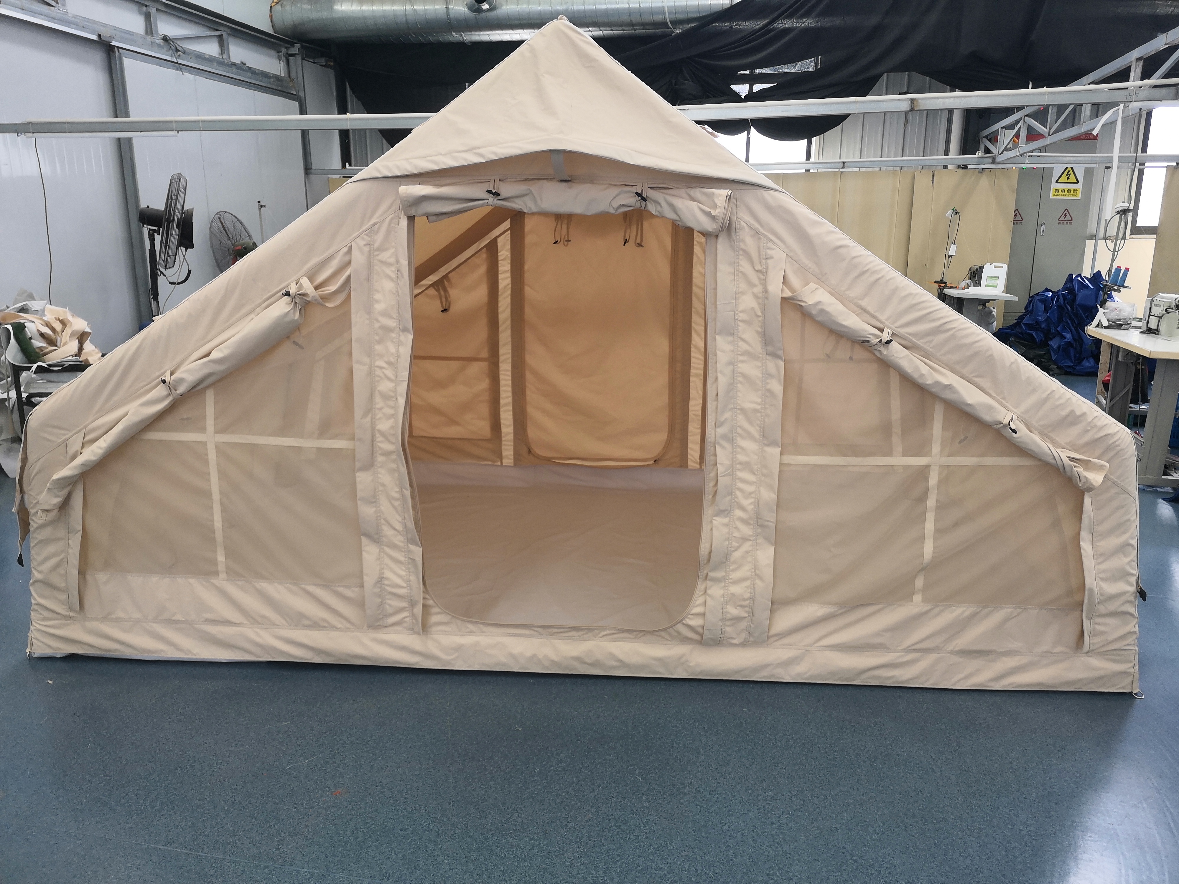 户外家庭露营充气帐篷 便携式可折叠帐篷自动 抗风防雨 多人野外露营