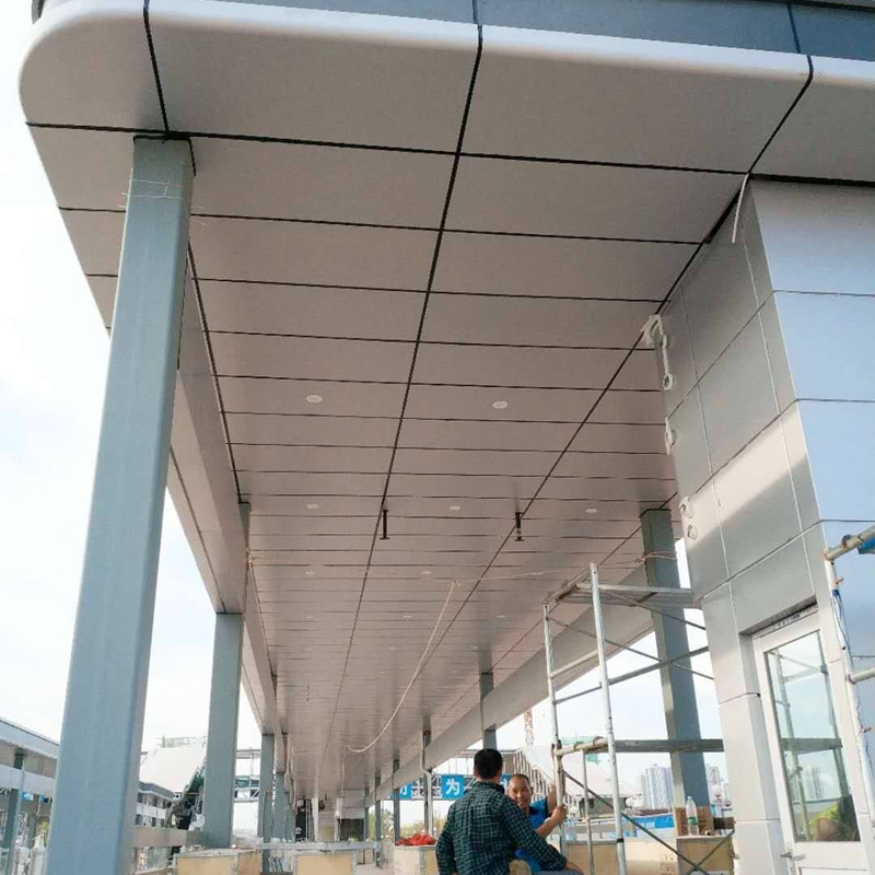 廊架铝单板 小区连廊通道防雨铝单板定制