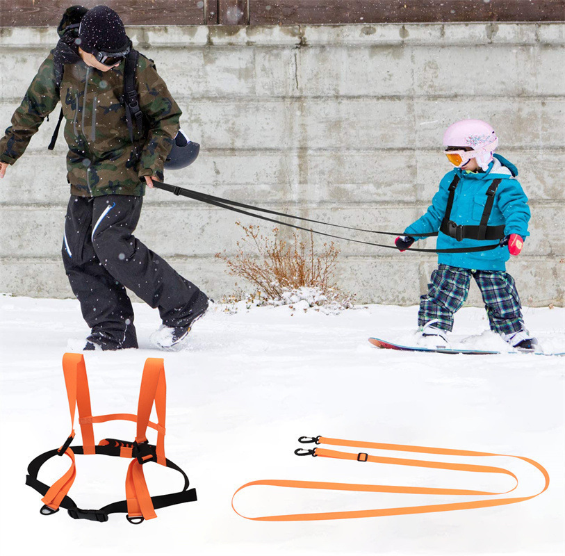 瑞锦 儿童滑雪牵引绳背带拉绳 教学辅助带 宝宝滑冰轮滑绑带