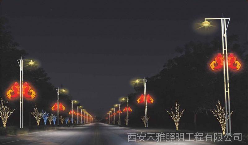 西安LED景观灯中国结