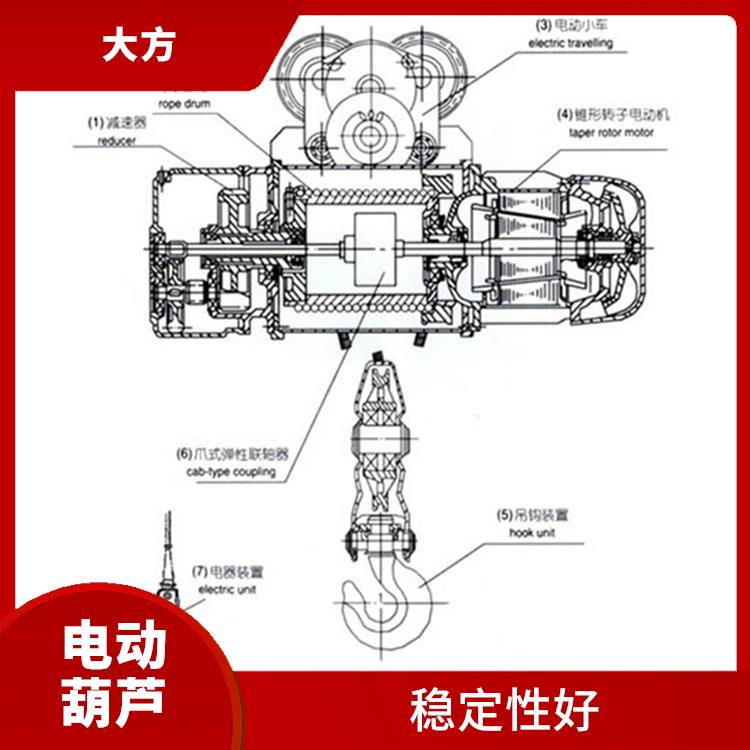 豫工牌電動葫蘆 結構緊湊 可靠性高
