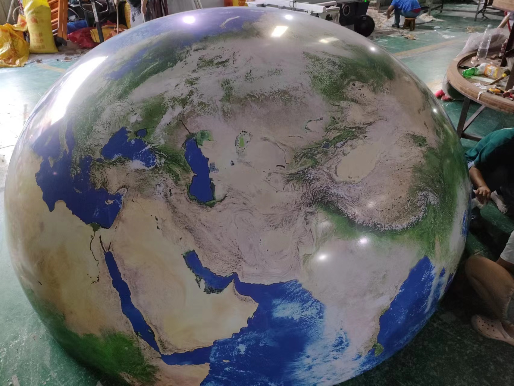 亚克力3米直径地球仪半球定制科学馆展览展会发光装置