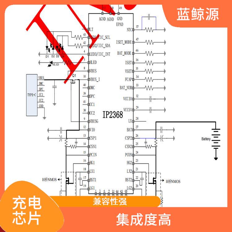 集成了多種功能模塊 能確保設(shè)備的安全運行 100W升降壓充電芯片