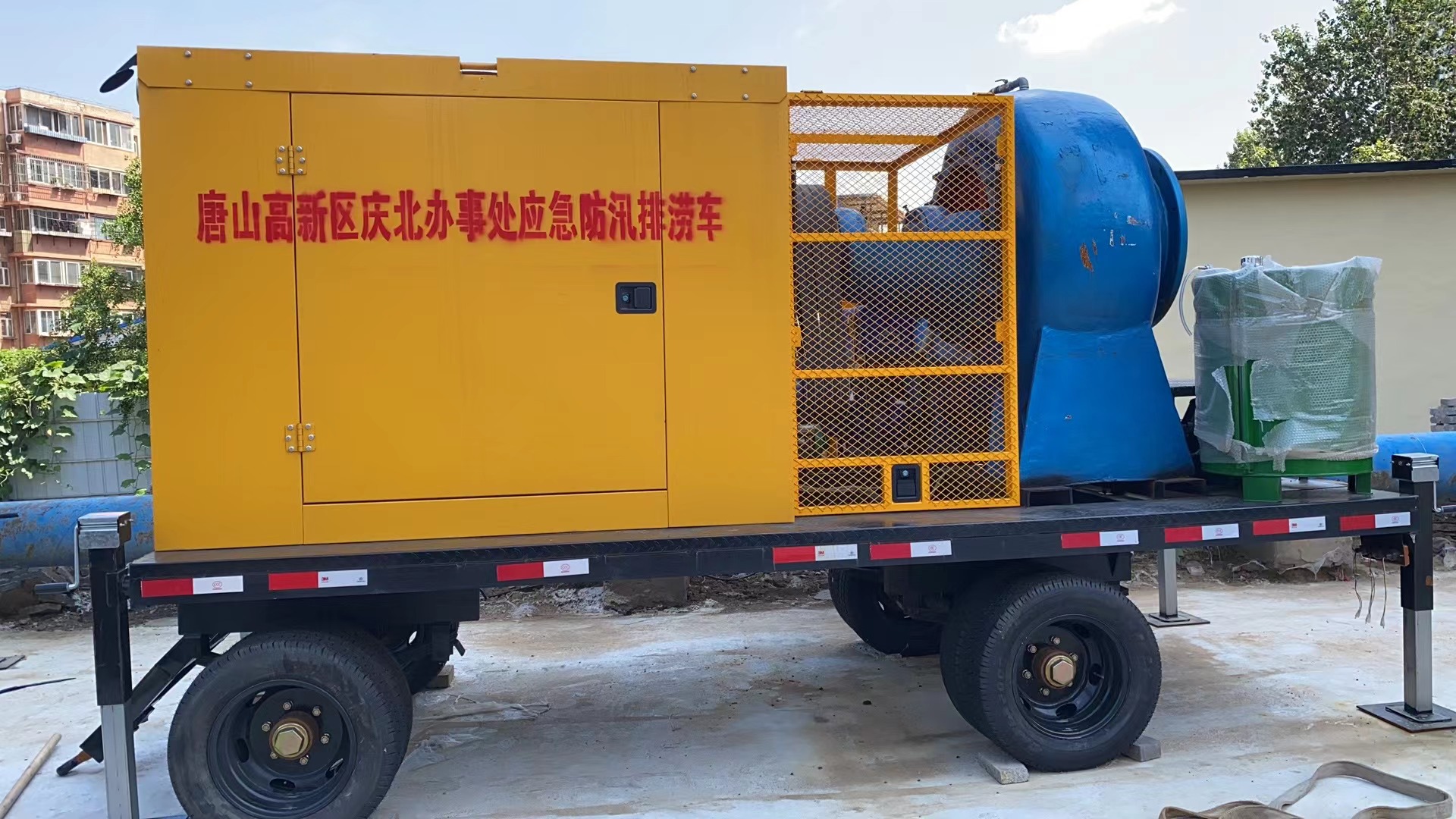 3000立方柴油水泵 户外工程使用 流量大 带移动拖车