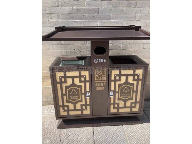 河南带盖户外垃圾箱塑木户外垃圾箱 值得信赖 温州东鸿智能科技供应