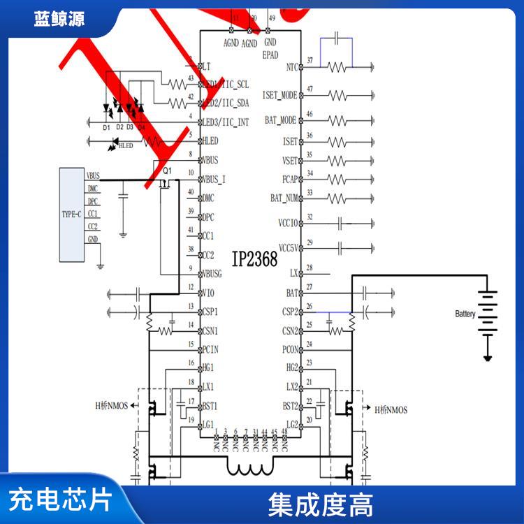 支持多種充電模式 集成了多種功能模塊 100W升降壓充電芯片