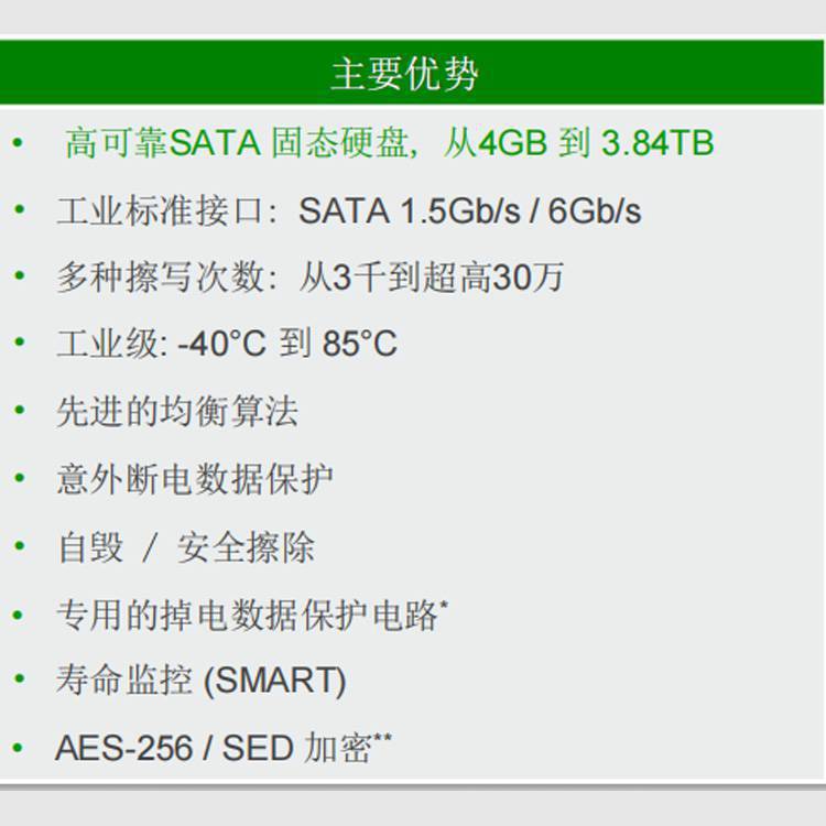 供应绿芯GLS86FQ128G3可插拔固态硬盘128g SATA 6Gb/s接口