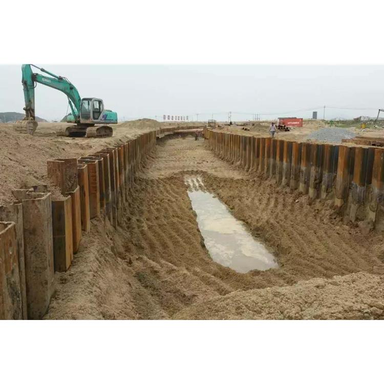 拉森4型钢板桩基坑开挖流程