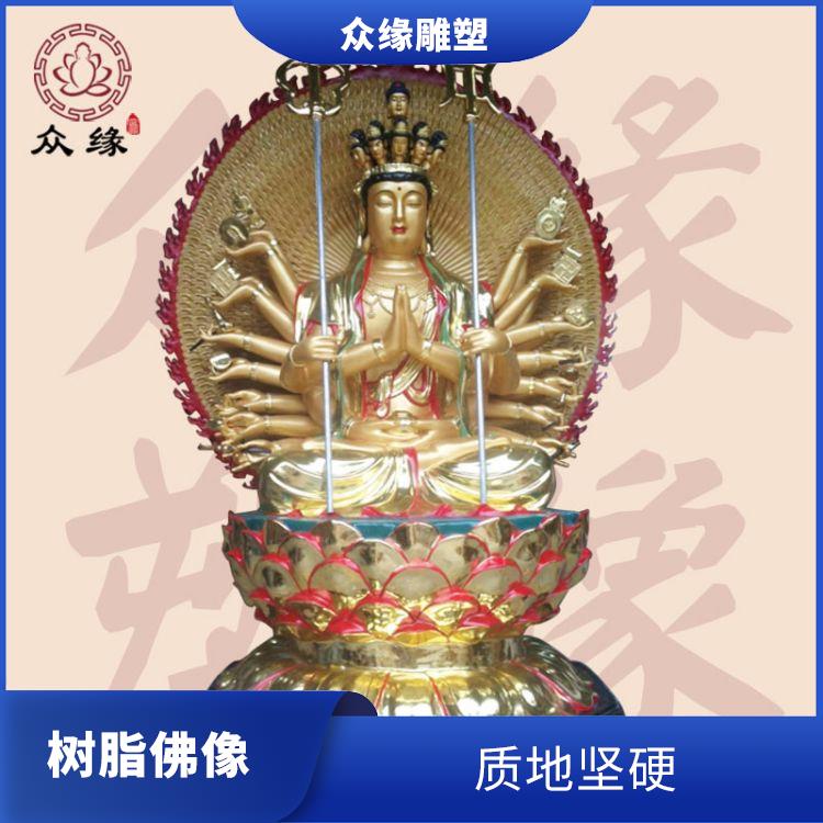山东铜雕准提菩萨佛像 外观精美 由树脂材料制成的