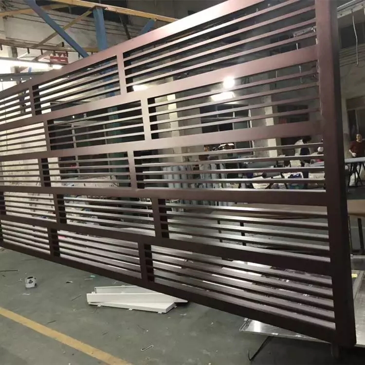 门头铝格栅生产厂家 铝方管格栅 檐口屋定制