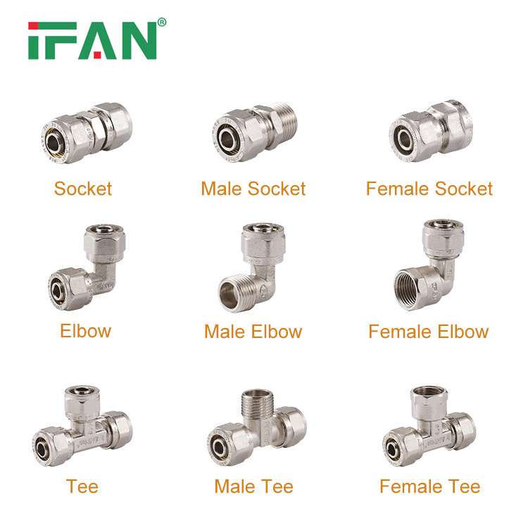 IFAN 批发全铜卡套管件 16-32mm 颜色尺寸可定制