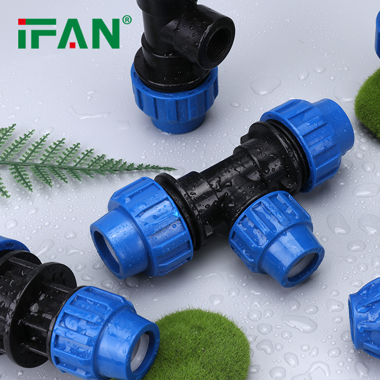 IFAN 蓝色颜色、尺寸可定制 PE管接头，HDPE快接