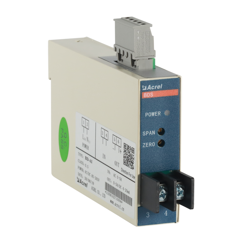 安科瑞BD-AV单相交流电压变送器对接PLC单片机工控机