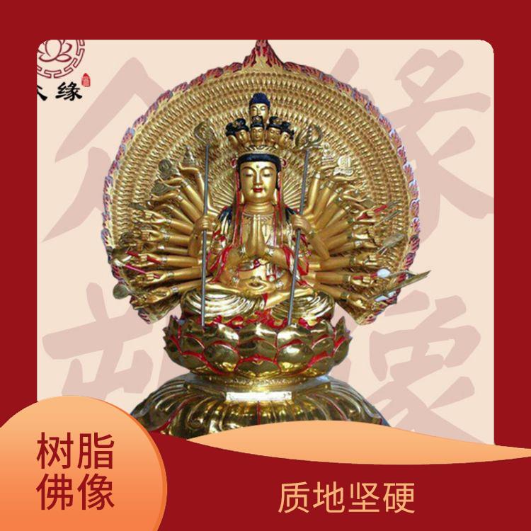 海南贴金大悲母佛像 轻便 易于运输 由树脂材料制成的