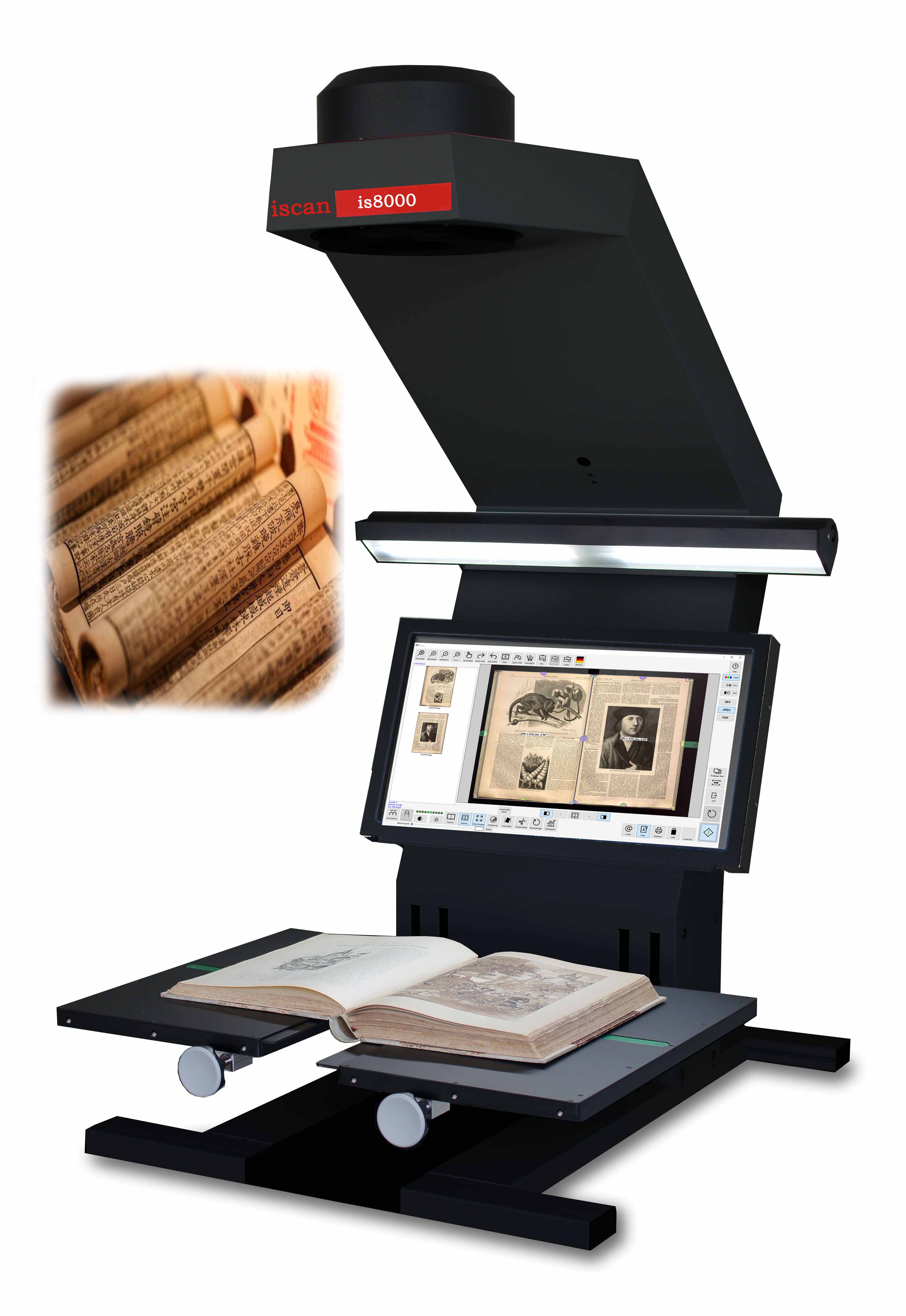 图书复制扫描仪及古籍数字化业务采用爱瞰非接触式扫描仪