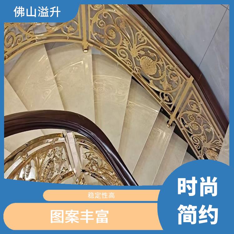 广州中式铜艺楼梯护栏定制 结构精巧 立体感强