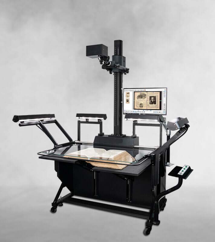 博物馆大幅面非接触式字画古籍扫描仪爱瞰影像数字化扫描设备