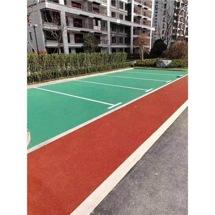 上海小区健身防滑透水路面铺设 彩色混凝土施工摊铺