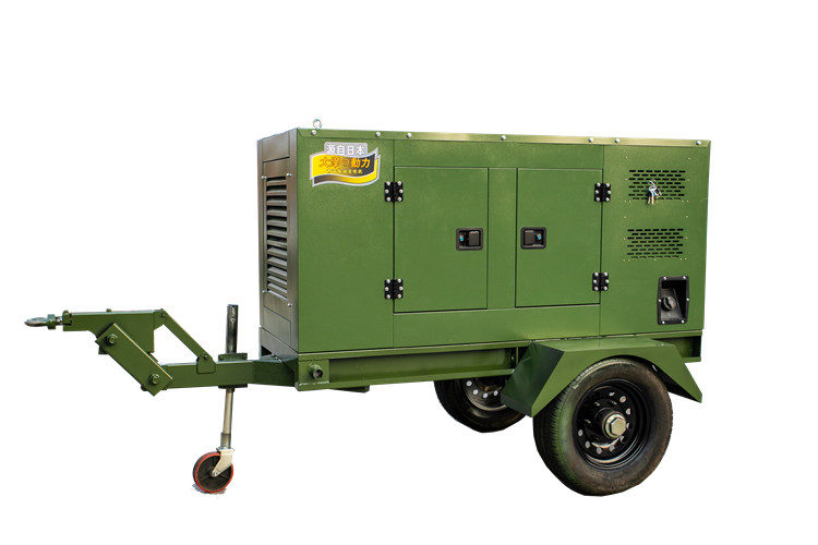 30KVA柴油发电机组移动拖车式380v无刷一键启动工业区停电备用