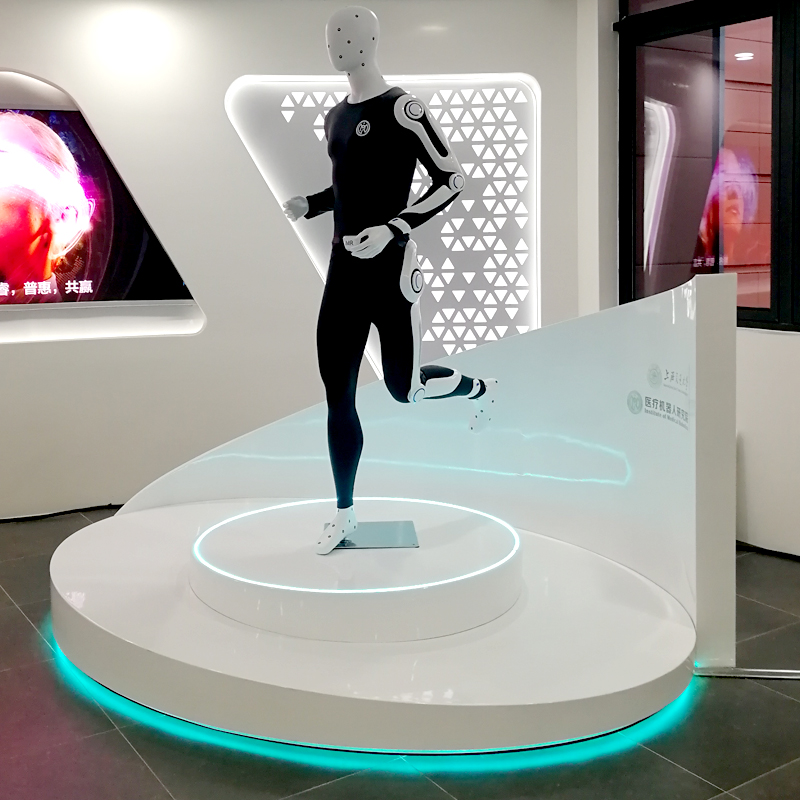 上海加工批发机器人展览展台机器人展示柜亮面哑面油漆展柜