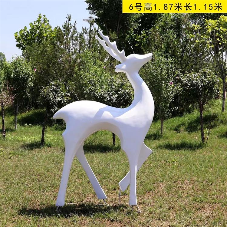 供应玻璃钢抽象鹿雕塑，房地产动物主题雕塑