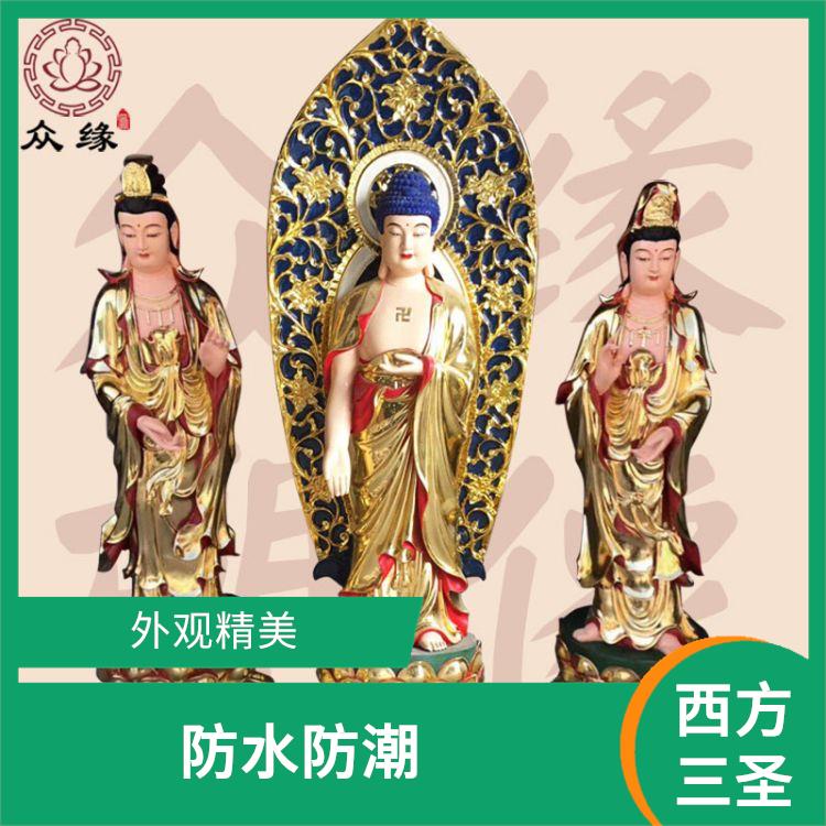 贴金娑婆三圣佛像图片 防水防潮 具有良好的外观效果