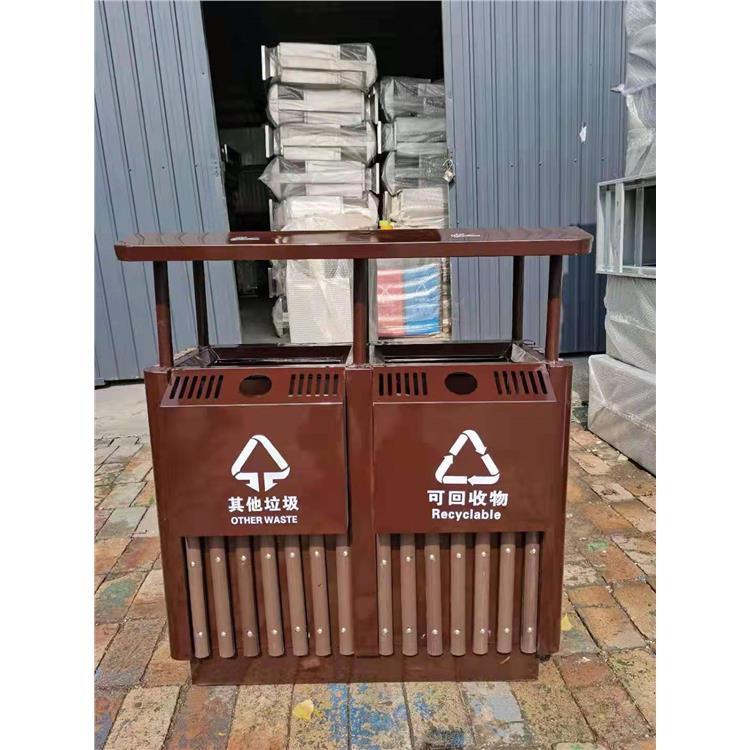 分类垃圾桶 不可回收垃圾箱果皮箱 镀锌板材质四分类垃圾箱