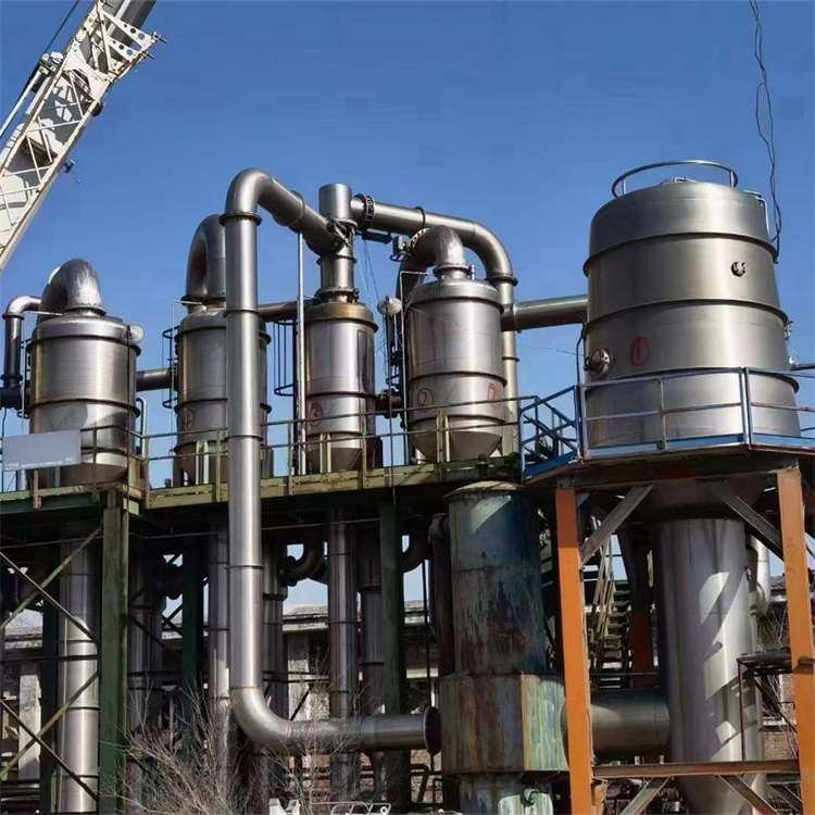 供应二手5吨三效浓缩蒸发器 钛材强制循环蒸发器 加工定制