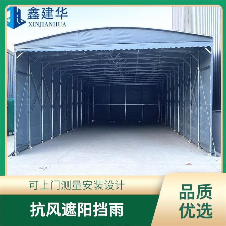 南昌工地电动棚工厂自产自销 定制各类户外雨棚 遥控智能电动伸缩雨棚