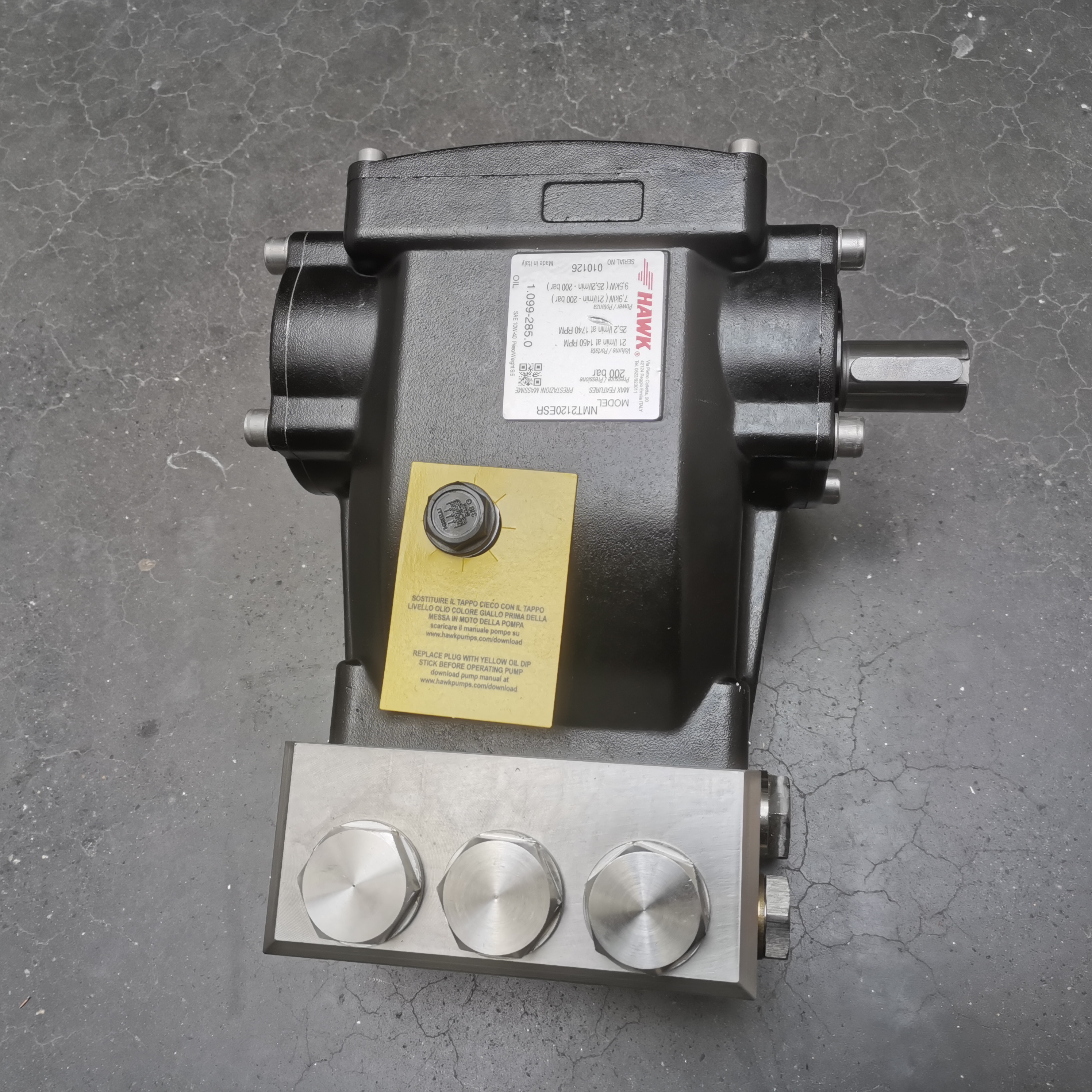 意大利HAWK进口NMT1520ESR高压柱塞泵不锈钢泵