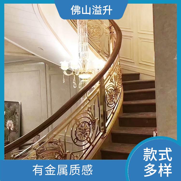 东莞新中式铜板雕花楼梯护栏定制 面板光滑 美观雅致