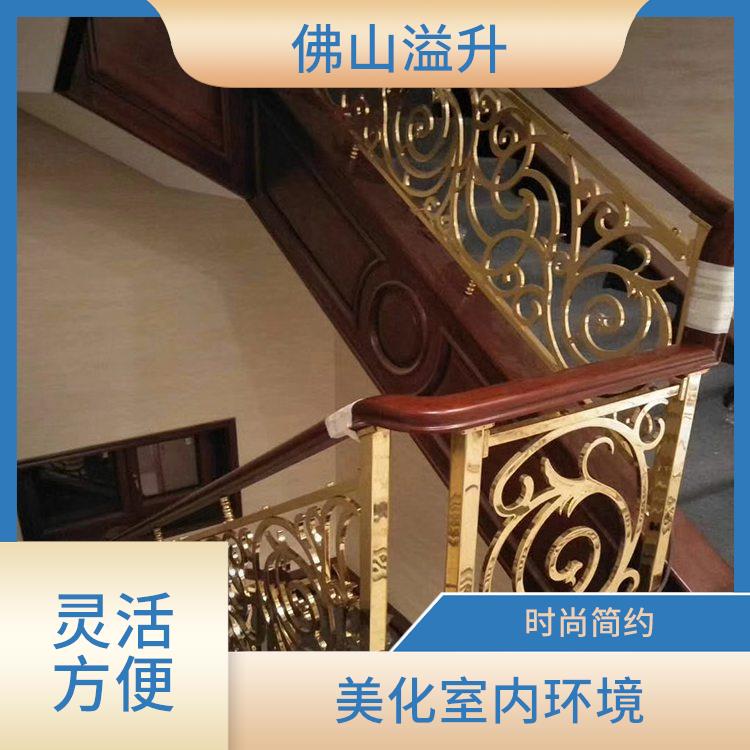 杭州豪华k金铜板雕花楼梯厂家 降低周围噪声 图案丰富