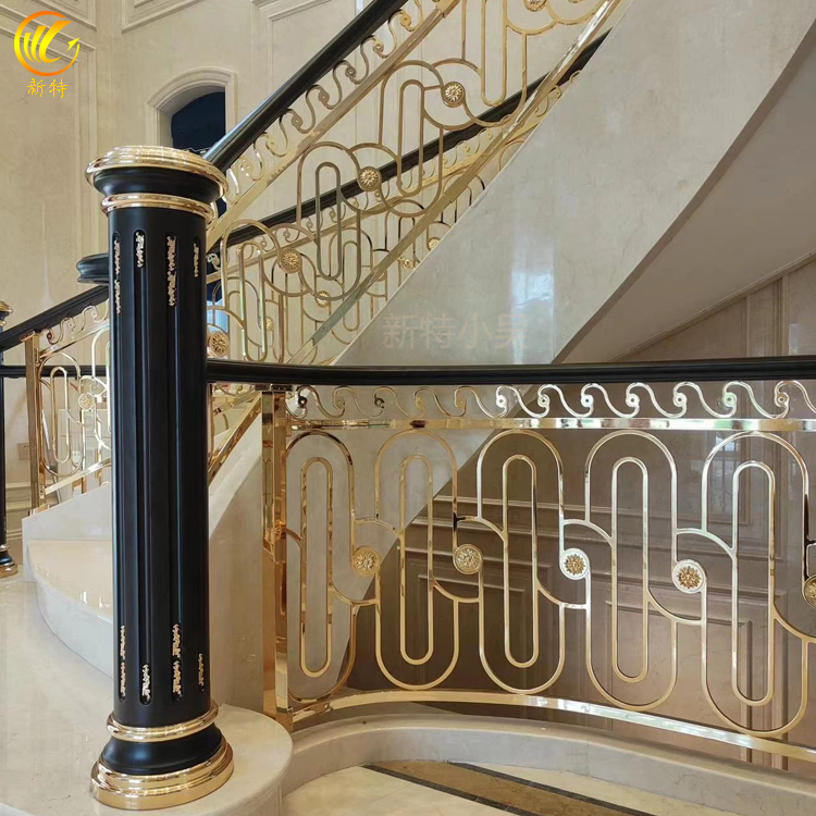福建 铝艺楼梯花板 直线式铝艺雕刻护栏安装不复杂