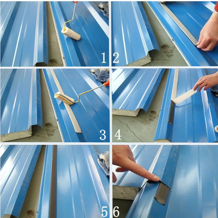 钢结构彩钢板搭接缝用丁基密封胶带 不固化耐高温粘性好