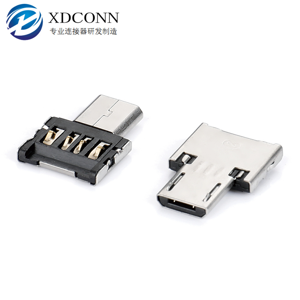 USB公头2.0A公+MICRO OTG转换器