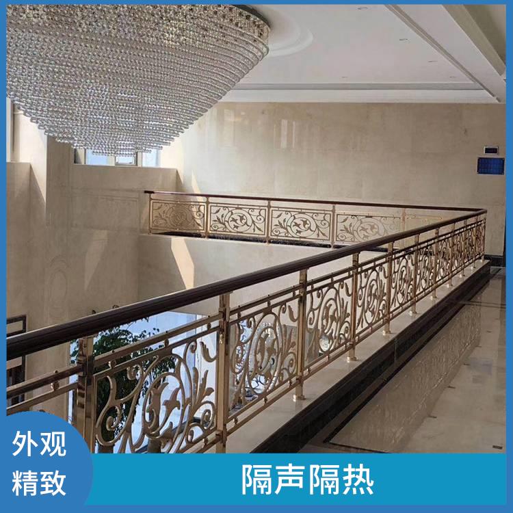 海口酒店铜艺雕花楼梯护栏 生产周期短 不易褪色